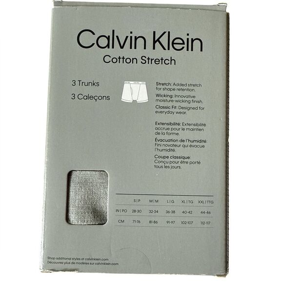 Calvin Klein Black, Gray and White Boxer Trunk with Signature Waistband - XXL - Picture 2 of 4